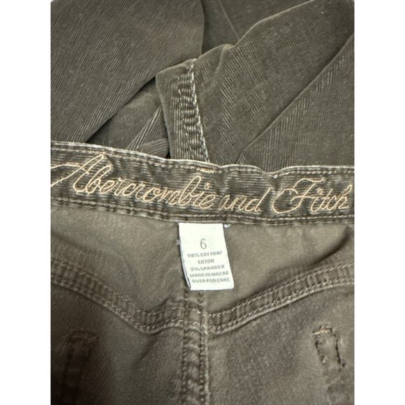 Abercrombie & Fitch Women's Pants Brown Corduroy Low Rise Straight Leg Size 6 - Picture 8 of 10